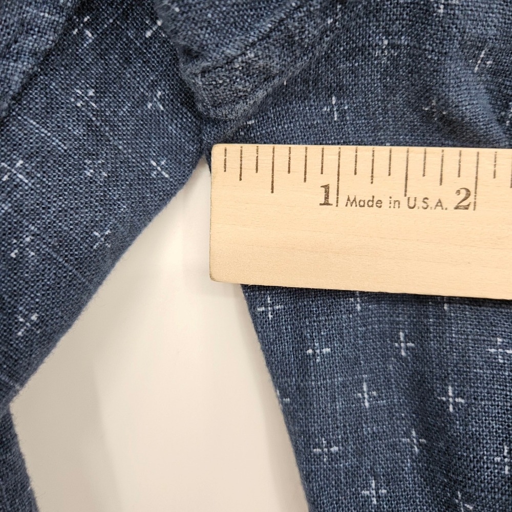 Taylor Stitch The Jack Indigo Shirt Mens 38 Small Blue Cross Stitch Button Down - Picture 6 of 9